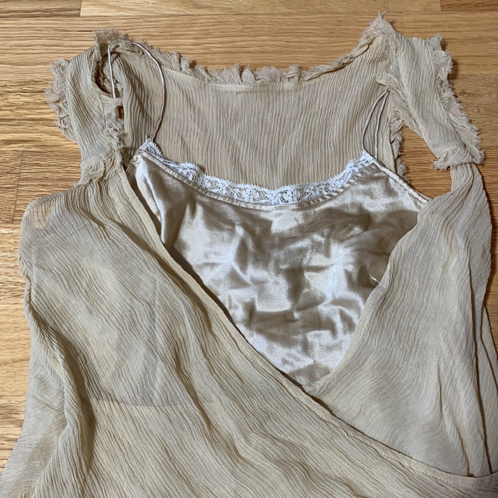 100% Silk layered cami